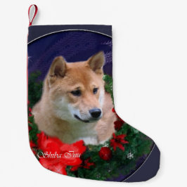 Meia De Natal Pequena Shiba Inu Natal