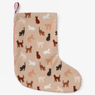Meia De Natal Pequena Silhute de gato
