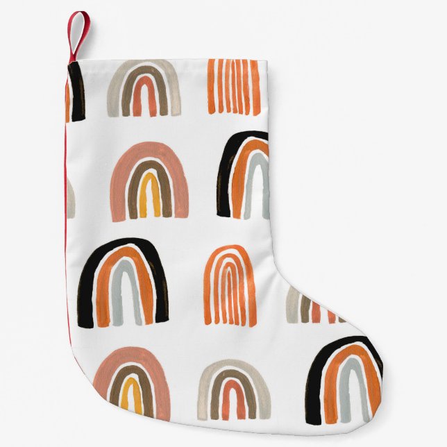 Meia De Natal Pequena Simple minimalism seamless pattern with gouache pa (Frente)
