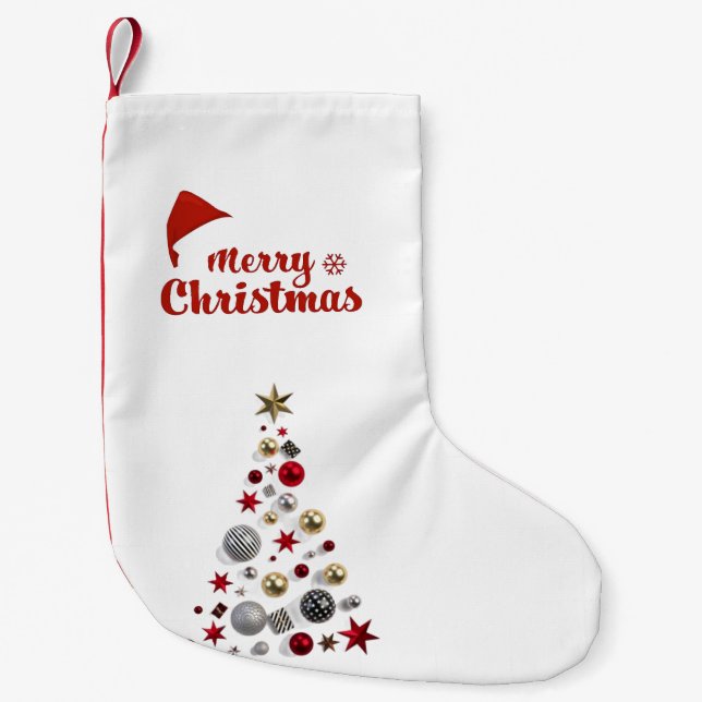 Meia De Natal Pequena simples (Frente)