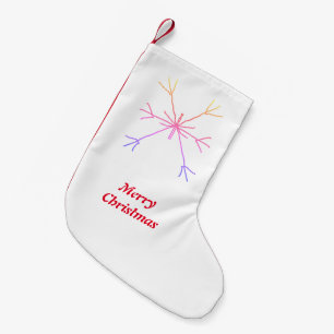 Meia De Natal Pequena Simples etiqueta de natal elegante personalizada