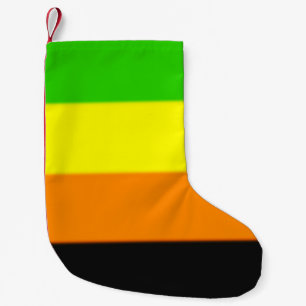 Meia De Natal Pequena Sinalizador do Orgulho Aromântico de Queda