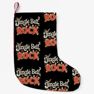 Meia De Natal Pequena Sinos de Natal 3 Rock de Natal das Festas de Fim d