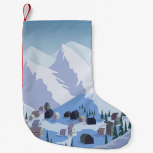 Meia De Natal Pequena Ski Resort: Paisagem de Montanha Vintage