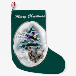 Meia De Natal Pequena Skye Terrier Christmas