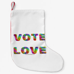Meia De Natal Pequena SlipperyJoe voto amor igualdade pelo de cores do a