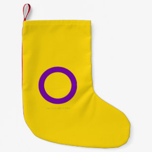 Meia De Natal Pequena SlipperyJoe's Intersex Pride Flag gay presentes LG