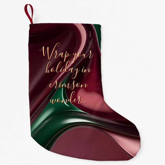 Meia De Natal Pequena Small Christmas stocking in stylish graphic (Frente)