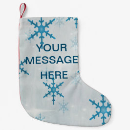 Meia De Natal Pequena Snowflakes Bling