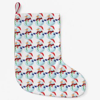 Meia De Natal Pequena Snowman - Padrões de Natal - Existências
