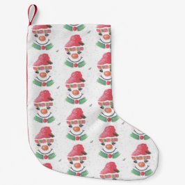 Meia De Natal Pequena Snowman Stockings