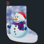 Meia De Natal Pequena Snowman Winter Merry Christmas Snow<br><div class="desc">Snowman Winter Feliz Natal Neve A Atacar.</div>