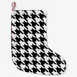 Meia De Natal Pequena som branco preto