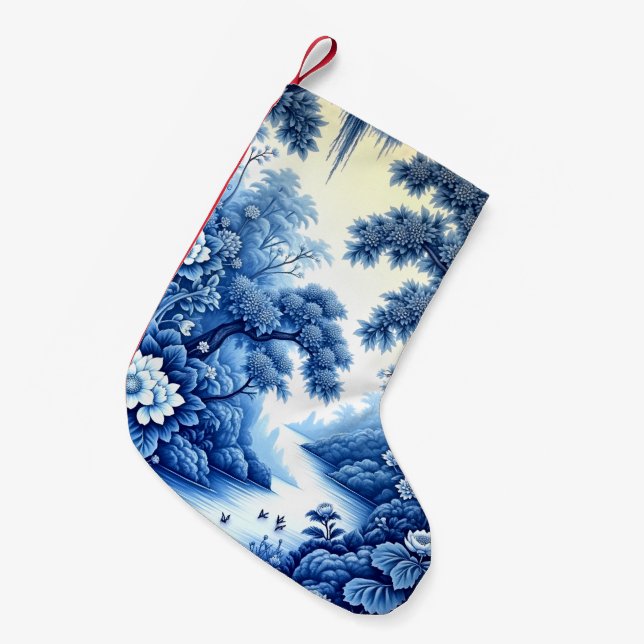 MEIA DE NATAL PEQUENA SONHO CHINOISERIE (Frente (Pendurada))