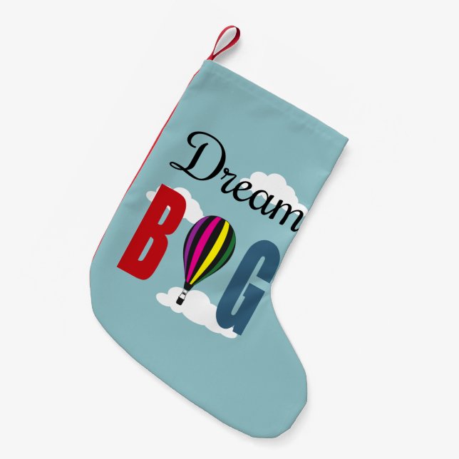 Meia De Natal Pequena Sonho grande (Frente (Pendurada))