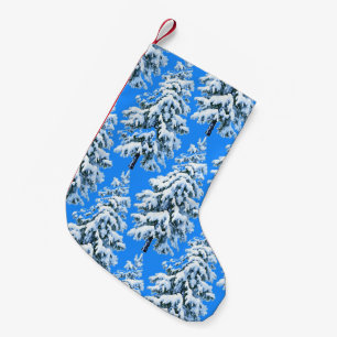 Meia De Natal Pequena Sonhos de Árvore Gelada Floresta Nevada