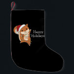 Meia De Natal Pequena Squirrel Christmas Winter Animals Adult Cloth Face<br><div class="desc">The squirrels for Christmas with fairy lights. Funny animals with gifts and snow for the holidays. Also funny for Christmas in July. Squirrel cute animals and perfect for Christmas.</div>
