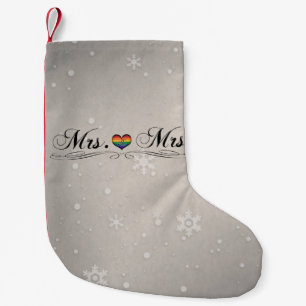 Meia De Natal Pequena Sra. & Sra. Lésbica Projeto