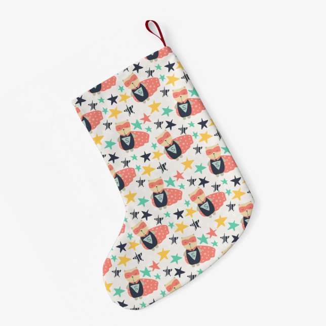 Meia De Natal Pequena Star Super Hero (Verso (Pendurada))