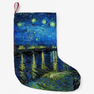 Meia De Natal Pequena Starry Night Over the Rhone por Vincent Van Gogh