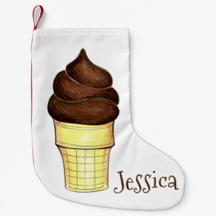 Meia De Natal Pequena Suave Serve Chocolate Suave Sorvete de Suco