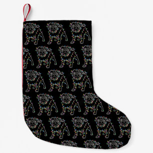 Meia De Natal Pequena Suéter De Natal De árvore De Cachorros Pug Xmas An