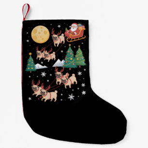 Meia De Natal Pequena Suéter de Natal de árvore para cães Pug Xmas Anima