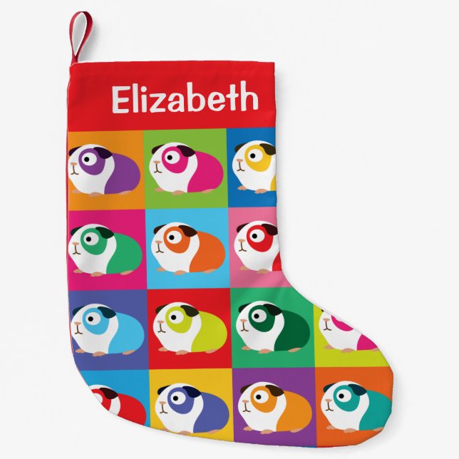 Meia De Natal Pequena Suínos Pop (Frente)