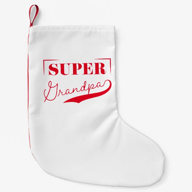 Meia De Natal Pequena Super vovô (Frente)