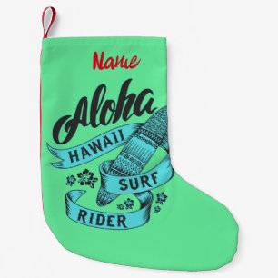 Meia De Natal Pequena Surf Aloha Hawaii Rider Thunder_Cove