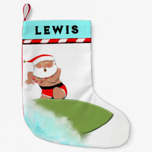 Meia De Natal Pequena surfista do Havaí