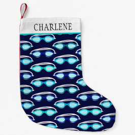 Meia De Natal Pequena Swimmer Swimming Goggles Patterned