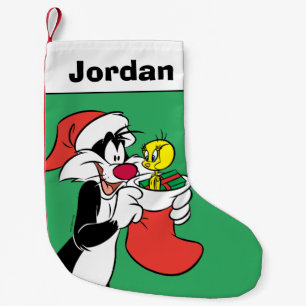 Meia De Natal Pequena Sylvester Cat com Stocks