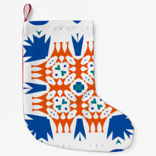 Meia De Natal Pequena Talavera mexicana ornamentado tradicional. Desenho