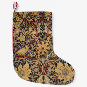 Meia De Natal Pequena Tapeçaria Faux William Morris Bullerswood