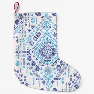 Meia De Natal Pequena tapete paisley indiano, padrão étnico mandala.