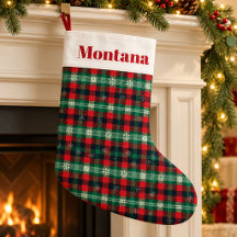 Tartan Xadrez Vermelho Verde Natal Flocos de Neve
