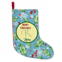 Teal Holiday Botanical Christmas Bells & Gifts