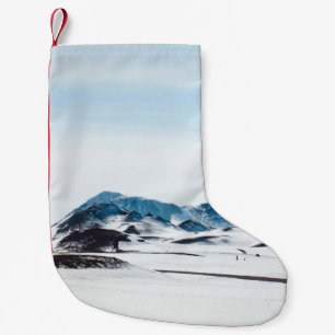 MEIA DE NATAL PEQUENA TERRA COBERTA PELA NEVE DURANTE O DIA