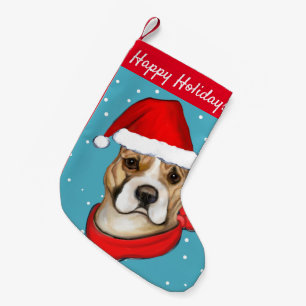 MEIA DE NATAL PEQUENA TERRIER STAFFORDSHIRE AMERICANO