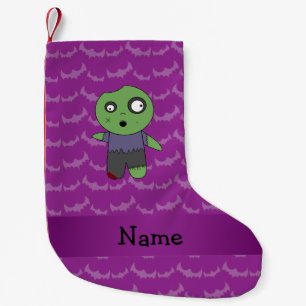 Meia De Natal Pequena Teste padrão roxo personalizado dos bastões do