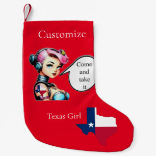 Meia De Natal Pequena Texas Girl Thunder_Cove