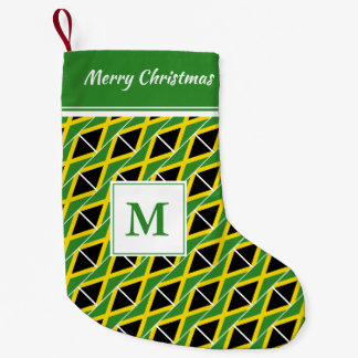Meia De Natal Pequena Texto Personalizado do Monograma do Sinalizador JA