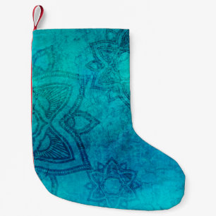 Meia De Natal Pequena Textura de dobra de mandala em segundo plano