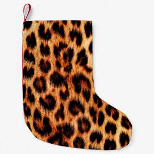 Meia De Natal Pequena Textura de leopardo, padrão africano sem soldadura