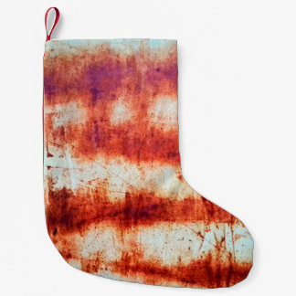 Meia De Natal Pequena Textura enferrujada