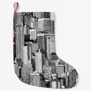 Meia De Natal Pequena Textura Isométrica de Cidade do Skyscraper