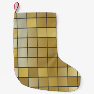 Meia De Natal Pequena Textura quadrada do ouro - ilustração de vintage a