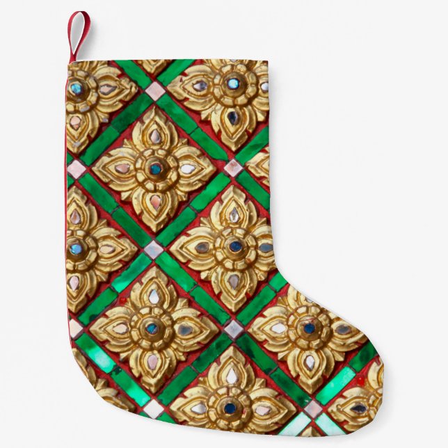 Meia De Natal Pequena Thai pattern inside wall of Thai templethailand, a (Frente)