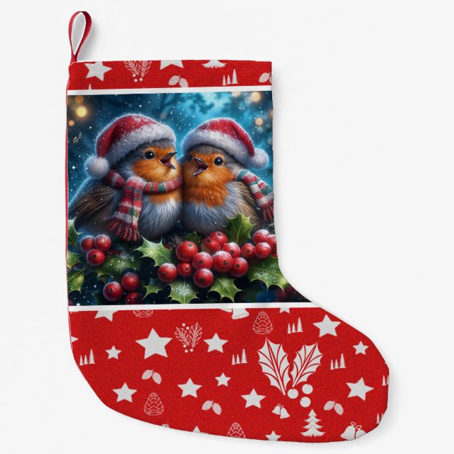 Meia De Natal Pequena The Carol Singers Christmas Stocking (Frente)